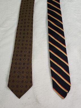 Vintage 1960's Beau Brummell  Two Skinny Ties